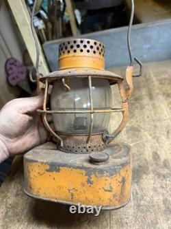 Rare Dietz Empire Stolen From B. Perini & Sons Railroad RR Oil Lantern Lamp USA