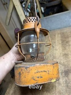 Rare Dietz Empire Stolen From B. Perini & Sons Railroad RR Oil Lantern Lamp USA