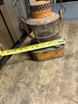 Rare Dietz Empire Stolen From B. Perini & Sons Railroad RR Oil Lantern Lamp USA