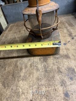 Rare Dietz Empire Stolen From B. Perini & Sons Railroad RR Oil Lantern Lamp USA