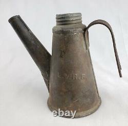 Rare Early L. V. R. R. Railroad Lantern Torch Lehigh Valley Kerosene Oil Lamp Train