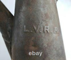 Rare Early L. V. R. R. Railroad Lantern Torch Lehigh Valley Kerosene Oil Lamp Train