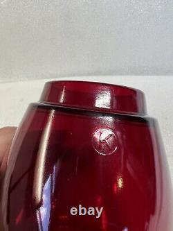 Rare Etched L. V. R. R. Lehigh Valley Railroad Lantern Red Glass Globe