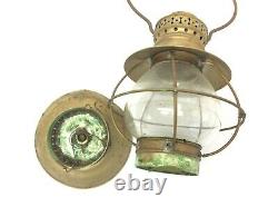 Rare L Searls Brass Keely & Co Rochester NY Railroad Lantern Lamp Parts
