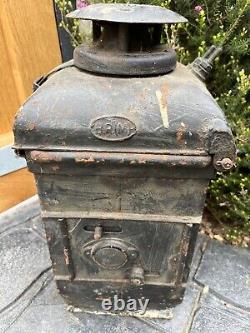 Rare Old Vintage Adlake Railway Steam Train Engine Upcycle Projeft Lamp Lantern