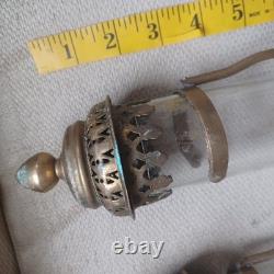 Rare Pair Vintage GNR Great Northern Railway Brass Carriage Lamps Train Sconces