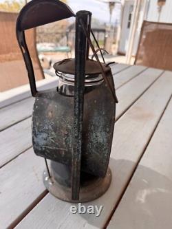 Rare Pre-1914 Curved Handle, Dietz Acme Railroad Inspector Lamp / Lantern