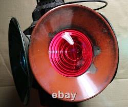 Rare Vintage B. &O. Railroad Adlake Non-Sweating 4-Way Signal Switch Lamp Lantern