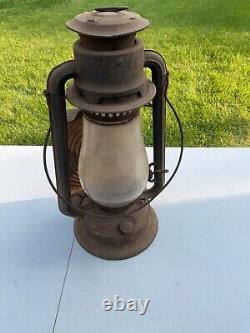 Rare Vintage Cold Blast No. 9 Railroad Lantern With Back Cage Reflector