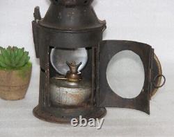 Rare Vintage Indian Railway Lamps, 18th Century's Iron Kerosene Light Lantern