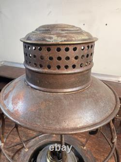 Rare Whale Oil Pat 1854 Early Removable Globe Railroad Lantern New England Glass