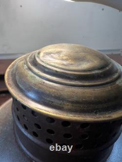 Rare Whale Oil Pat 1854 Early Removable Globe Railroad Lantern New England Glass