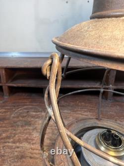 Rare Whale Oil Pat 1854 Early Removable Globe Railroad Lantern New England Glass