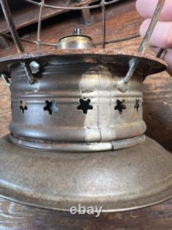 Rare Whale Oil Pat 1854 Early Removable Globe Railroad Lantern New England Glass