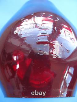 Red B&ORR Capital Dome Safety First tall railroad lantern globe Baltimore & Ohio