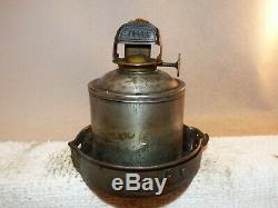 Rock Island System A&W 1895 railroad lantern with clear cast extended base globe
