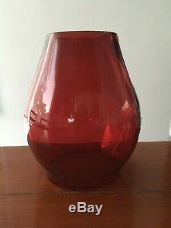 S. P. Co. Southern Pacific Railroad Lantern Red Cast Embossed Tall Globe