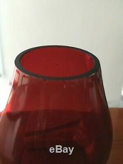 S. P. Co. Southern Pacific Railroad Lantern Red Cast Embossed Tall Globe