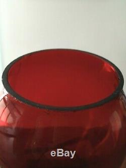 S. P. Co. Southern Pacific Railroad Lantern Red Cast Embossed Tall Globe