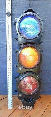SAFETRAN Systems Corp Rare 3 Lamp Signal Railway Railroad Light Very SAFETRAN Systems Corp Rare 3 Lamp Signal Railway Railroad Light Very