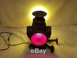 SANTA FE 4 Way Railroad Switch Train Signal Lantern Lamp bracket Kerosene