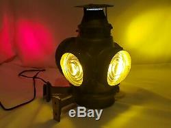SANTA FE 4 Way Railroad Switch Train Signal Lantern Lamp bracket Kerosene
