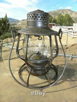 SANTA FE RAILROAD LANTERN Clear Cast Santa Fe Lantern Globe