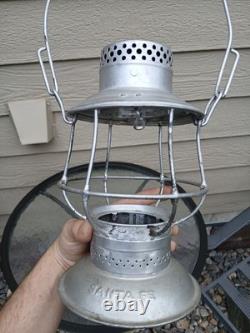 SANTA FE TALL GLOBE BELL BOTTOM RAILROAD LANTERN FRAME Adams and Westlake