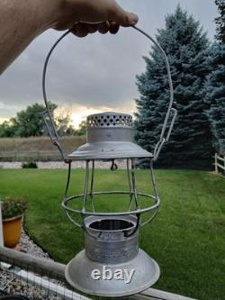 SANTA FE TALL GLOBE BELL BOTTOM RAILROAD LANTERN FRAME Adams and Westlake