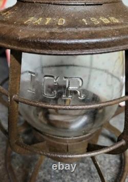 SCARCE Original 1908 Intercolonial Railway (ICR) Canada LAMP By ET Wright & Co