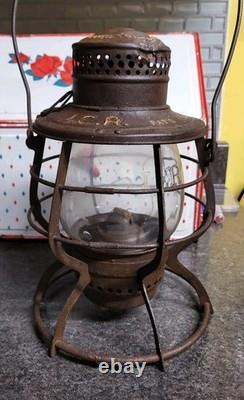 SCARCE Original 1908 Intercolonial Railway (ICR) Canada LAMP By ET Wright & Co