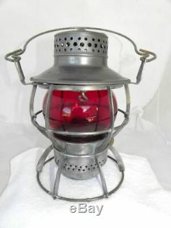 SOUTHERN PACIFIC RAILROAD LANTERN Signal Red Lantern Globe