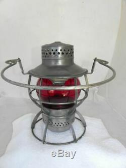 SOUTHERN PACIFIC RAILROAD LANTERN Signal Red Lantern Globe