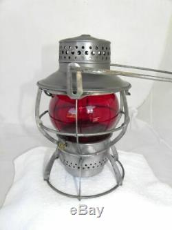 SOUTHERN PACIFIC RAILROAD LANTERN Signal Red Lantern Globe