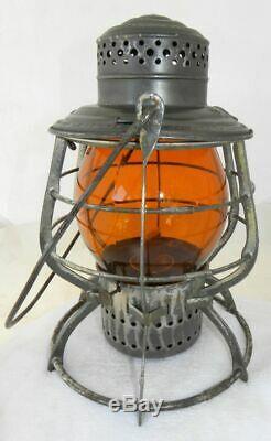 SOUTHERN PACIFIC RAILROAD LANTERN Signal Yellow Etched SPCO Lantern Globe