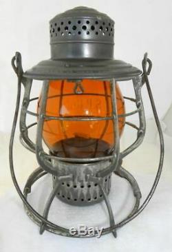 SOUTHERN PACIFIC RAILROAD LANTERN Signal Yellow Etched SPCO Lantern Globe