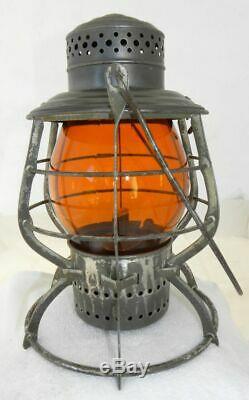 SOUTHERN PACIFIC RAILROAD LANTERN Signal Yellow Etched SPCO Lantern Globe