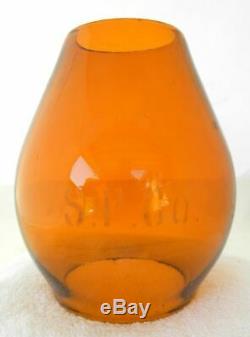 SOUTHERN PACIFIC RAILROAD LANTERN Signal Yellow Etched SPCO Lantern Globe