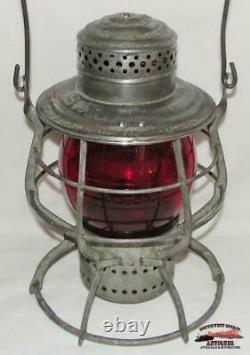 SPRR Southern Pacific Railroad 1897 A&W Lantern withRed Cast Corning Globe
