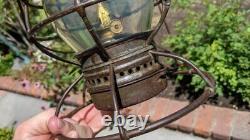 Santa Fe 1895 A&w Railroad Lantern Tall Globe Spelled Out Non Cross Logo Rare