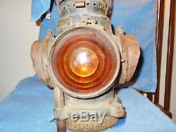 Santa Fe Railroad Switch Lamp Train Lantern Signal Vintage With Kerosene Burner