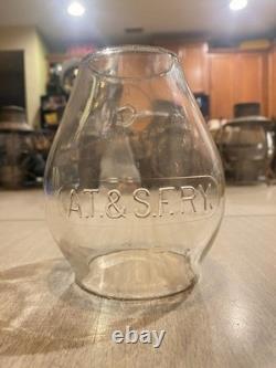 Santa Fe Railway lantern ATSF Cast Corning Globe
