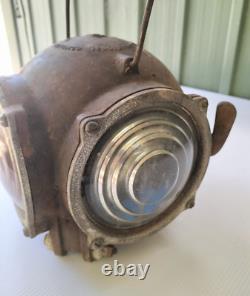 Scarce Antique c. 1924 Pyle National Railroad Lamp Lantern Bell Cannonball -AF