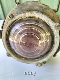 Scarce Antique c. 1924 Pyle National Railroad Lamp Lantern Bell Cannonball -AF