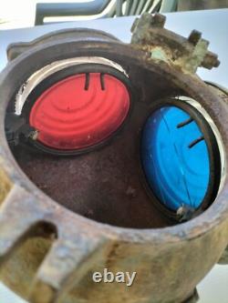 Scarce Antique c. 1924 Pyle National Railroad Lamp Lantern Bell Cannonball -AF