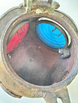 Scarce Antique c. 1924 Pyle National Railroad Lamp Lantern Bell Cannonball -AF