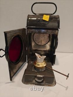 Sherwood Kerosene Oil Lamp Railroad Conductor Safety Lantern ER 1955 SNLW vtg