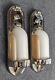 Slip Shade Art Deco Sconces, Pullman, Railroad, Nautical, Replated, Rewired