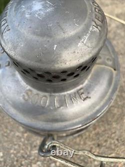 Soo Line Railroad Lantern With Amber Globe