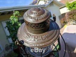 Southern Pacific 1892 A&w Railroad Lantern Matching Cast 6 Ext. Base Globe Nice